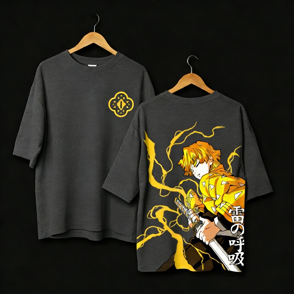 Anime Merchandise Men - Plus Size Demon Slayer Anime Printed