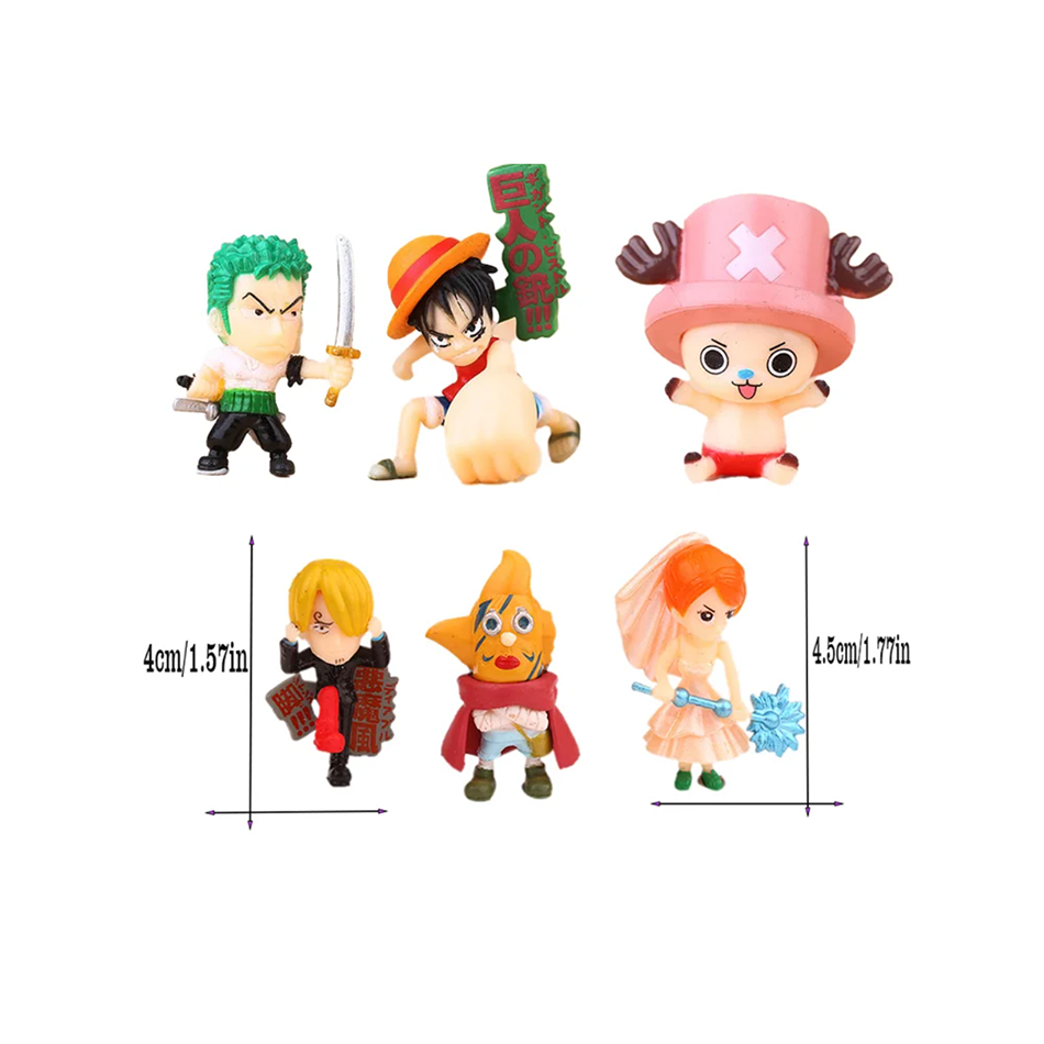6Pcs/Set One Piece Monkey D. L - Zoro Anime Merchandise ulasan dan harga