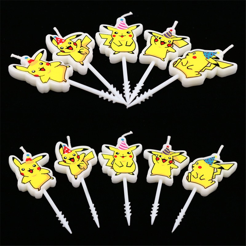 5pcs/lot Pokemon Birthday Cake - Pokemon Anime Merchandise ulasan dan harga