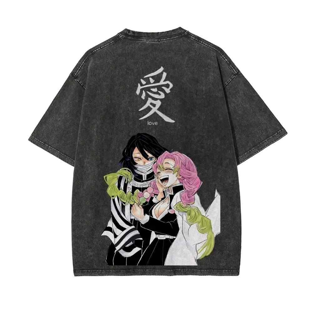 Kimetsu No Yaiba Washed T-Shir - Anime Merchandise Shop ulasan dan harga