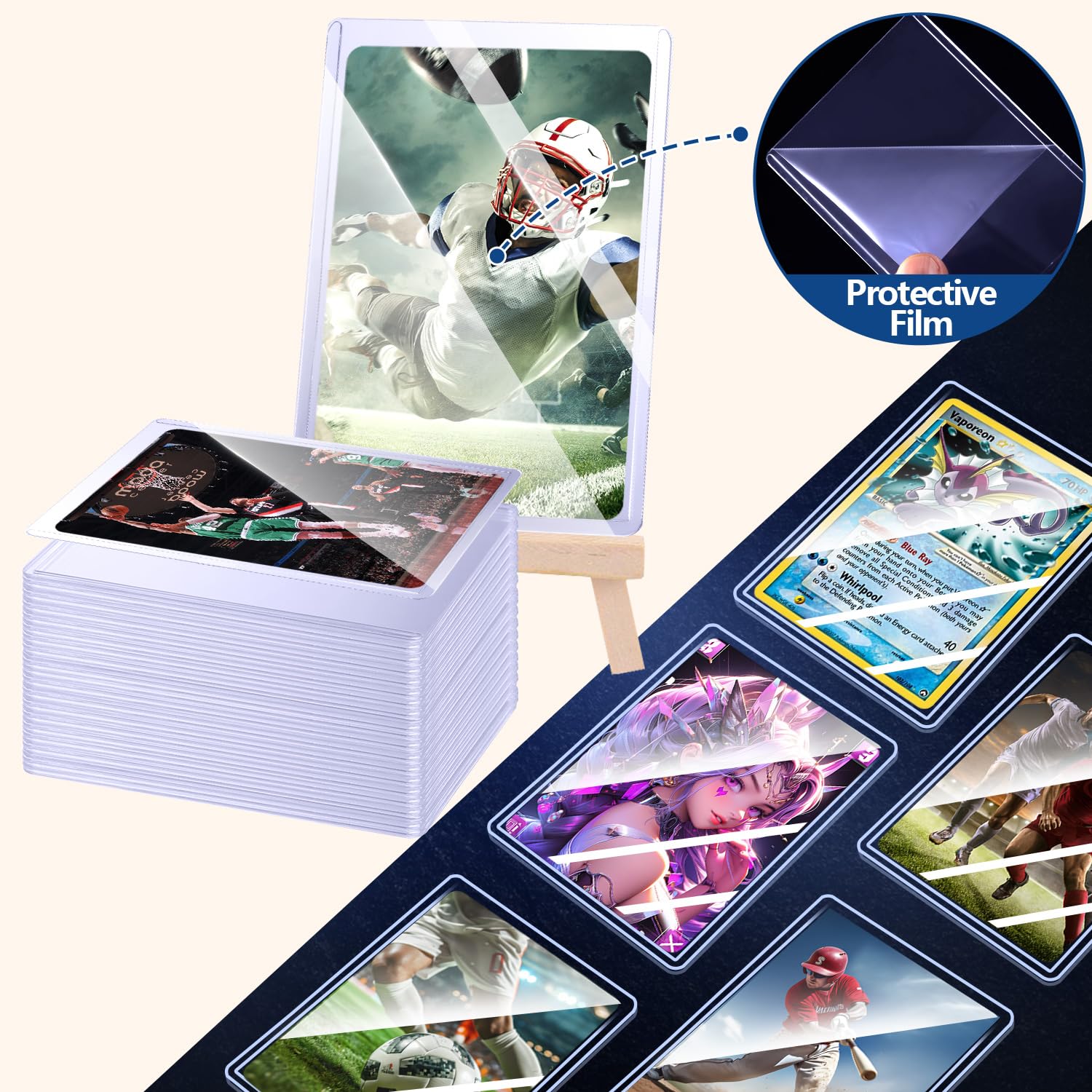 25-50pcs Hard Card Sleeves Ant - Collector Card Sleeve ulasan dan harga